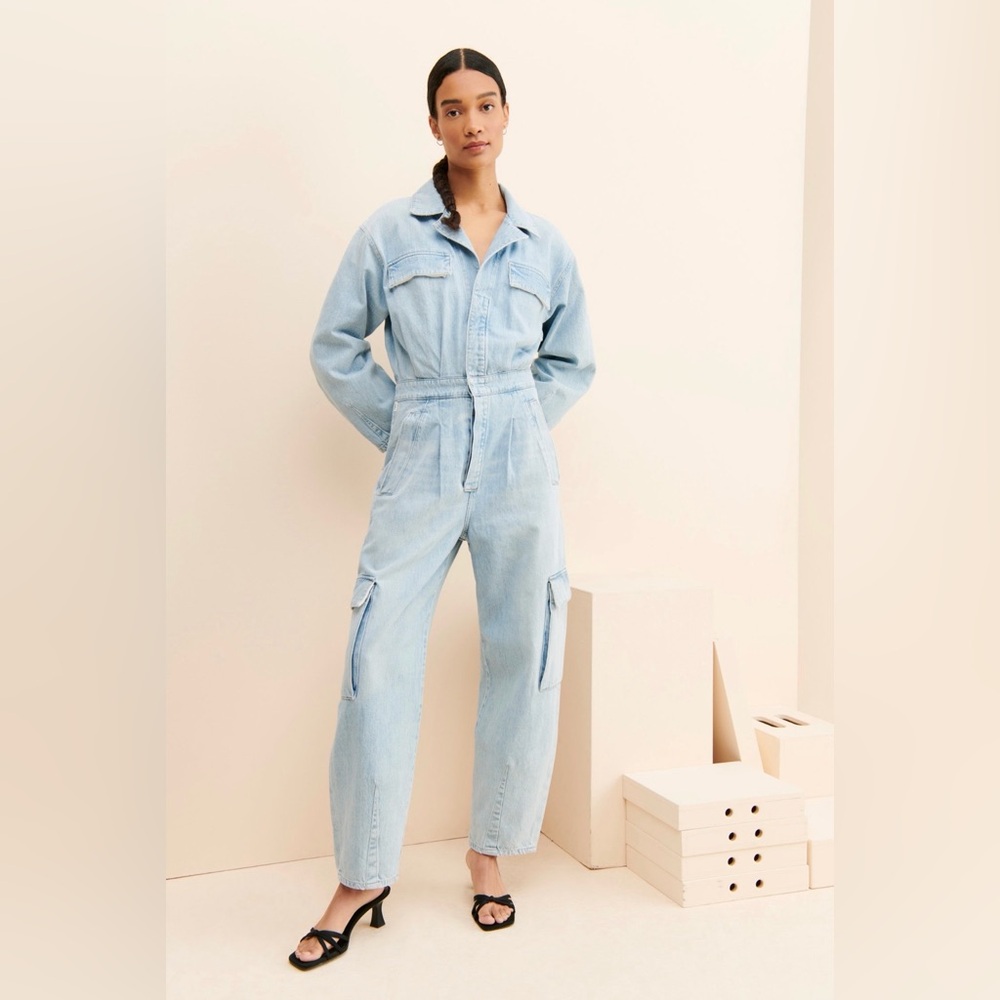 Citizens of Humanity Gema Cargo Jumpsuit Coveralls | Crane | Size 8